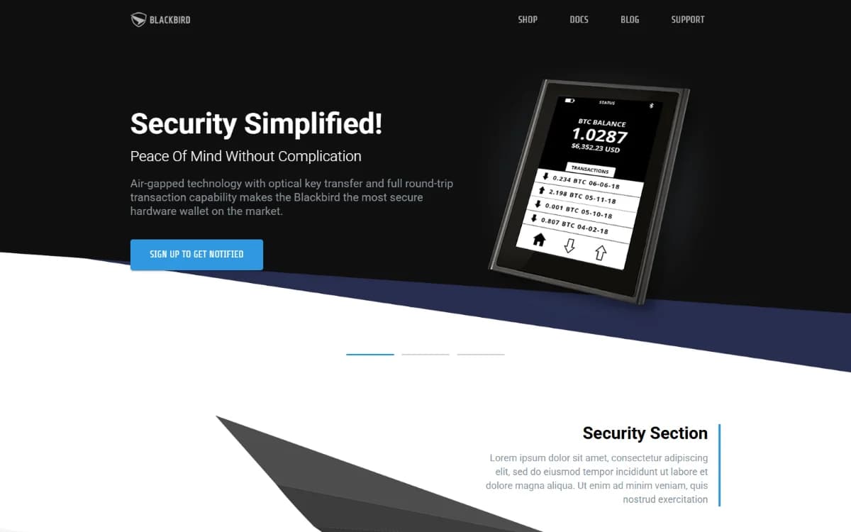 Blackbird Wallet preview